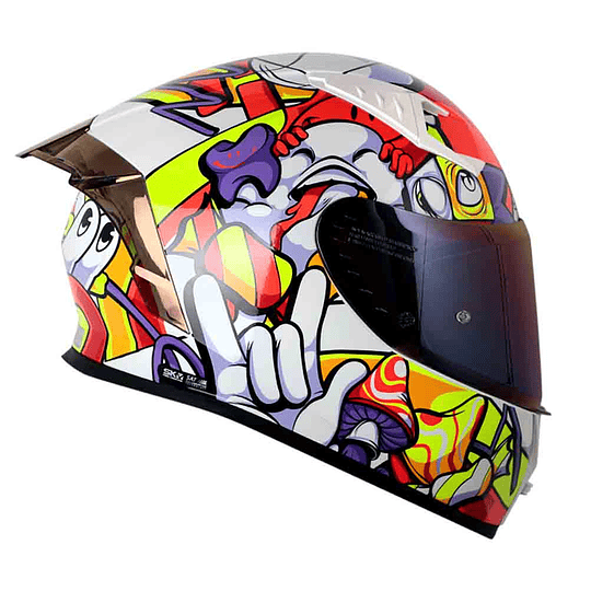 CASCO MOTO SHAFT 526SP EVO WEIRD BLANCO INTEGRAL