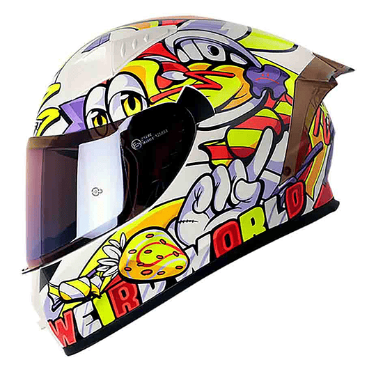 CASCO MOTO SHAFT 526SP EVO WEIRD BLANCO INTEGRAL