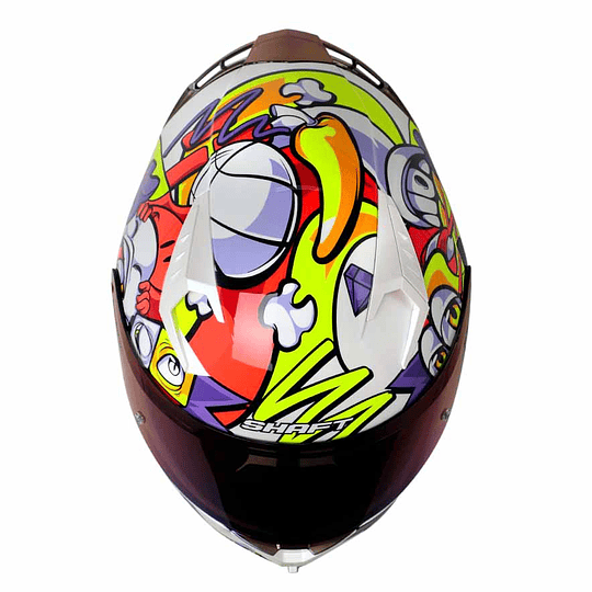 CASCO MOTO SHAFT 526SP EVO WEIRD BLANCO INTEGRAL