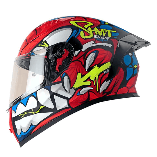 CASCO MOTO SHAFT 526SP EVO DANO ROJO AZUL INTEGRAL