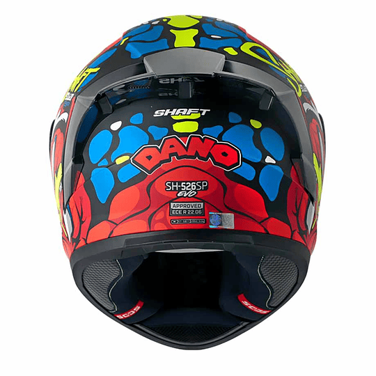 CASCO MOTO SHAFT 526SP EVO DANO ROJO AZUL INTEGRAL