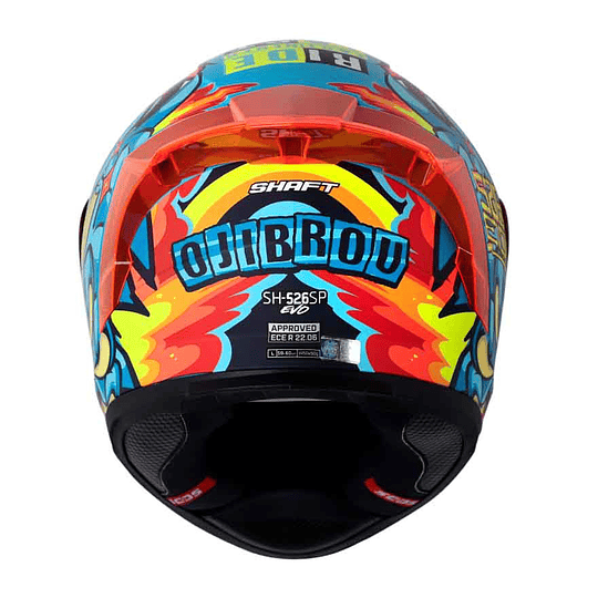 CASCO MOTO SHAFT 526SP EVO OJIBROU AZUL ROJO INTEGRAL