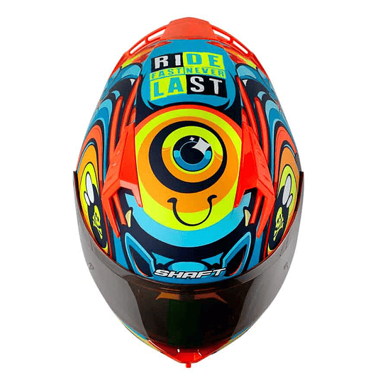 CASCO MOTO SHAFT 526SP EVO OJIBROU AZUL ROJO INTEGRAL