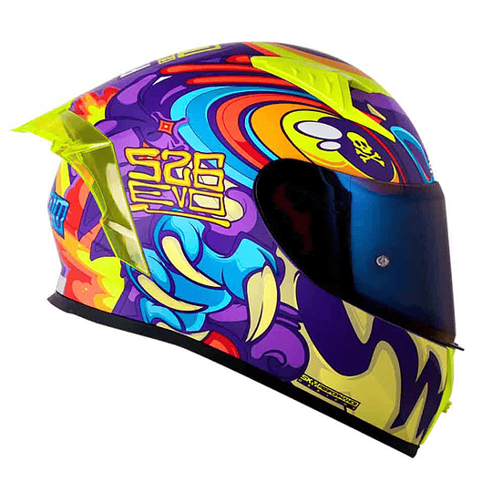 CASCO MOTO SHAFT 526SP EVO OJIBROU MORADO INTEGRAL