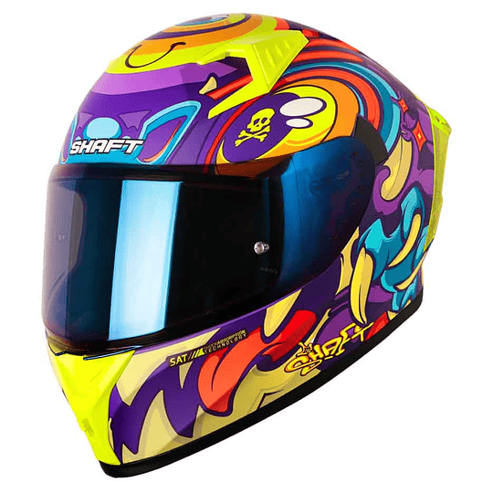 CASCO MOTO SHAFT 526SP EVO OJIBROU MORADO INTEGRAL
