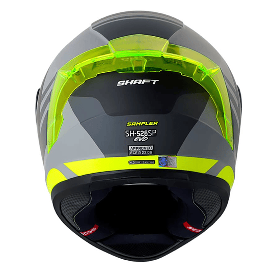 CASCO MOTO SHAFT 526SP EVO SAMPLER GRIS AMARILLO INTEGRAL