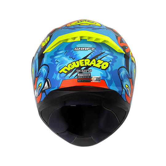 Casco moto shaft 522 sp tiguerazo az.cl mate am.n integral