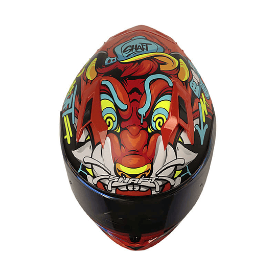 Casco moto shaft 522 sp tiguerazo nj.n mate integral