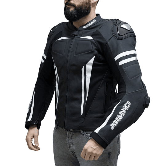 Chaqueta para moto armad gear steel racing con joroba