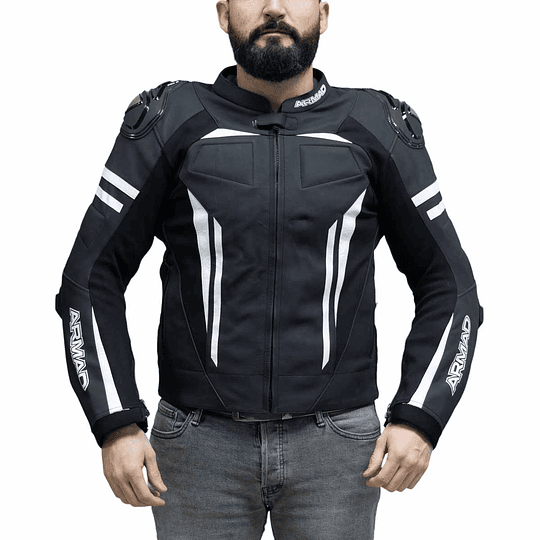 Chaqueta para moto armad gear steel racing con joroba