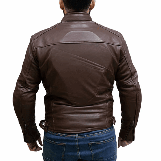 Chaqueta para moto armad gear neon cuero