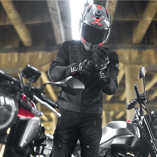 Chaqueta moto ones again sj01 protecciones negra