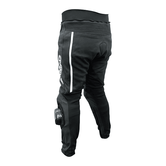 Pantalon moto armad gear steel cuero racing con sliders