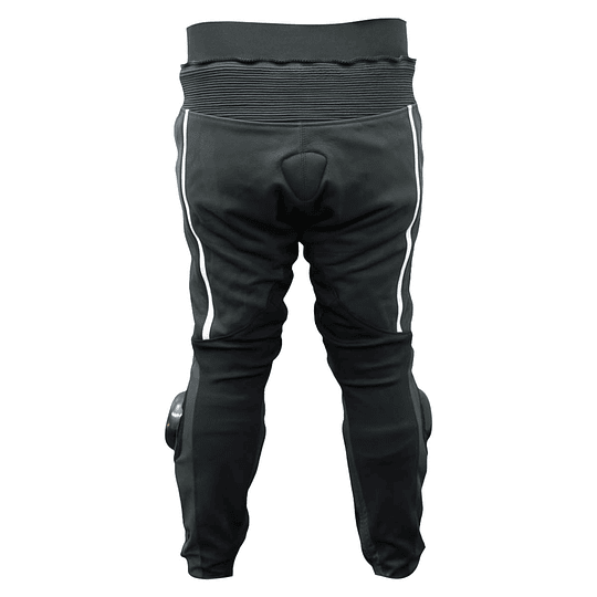 Pantalon moto armad gear steel cuero racing con sliders