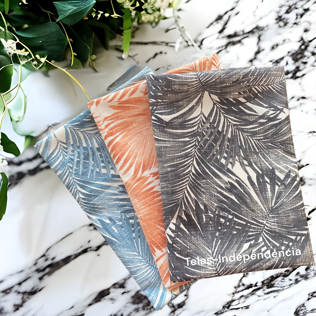 Lona Turca Hojas Palmeras 1