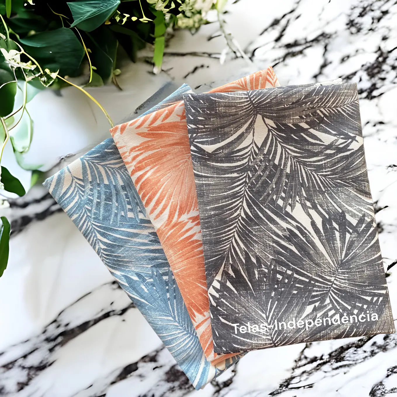 Lona Turca Hojas Palmeras 1