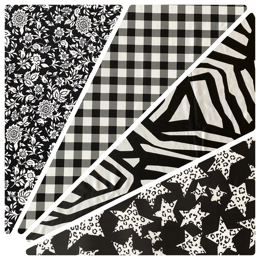 Lycra Dupont Blanco/Negro 1