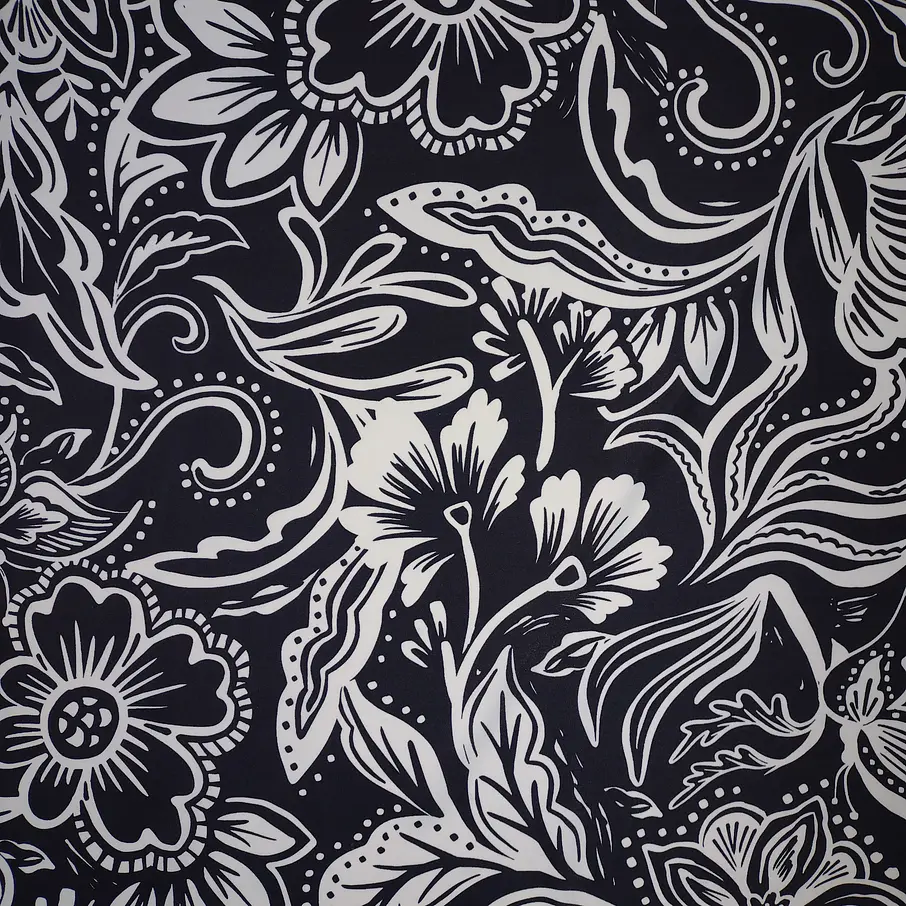 Lycra Dupont Blanco/Negro 8