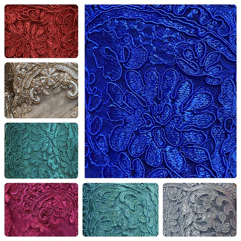 Tul bordado colores 