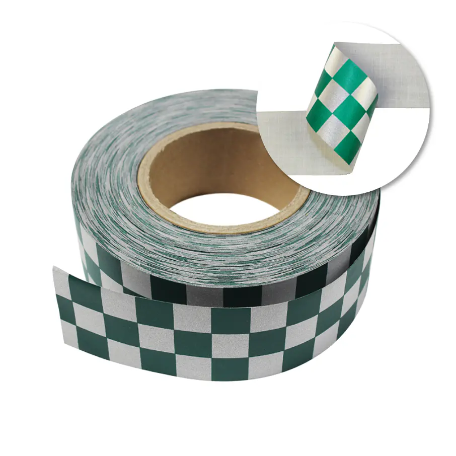 Cinta Reflex Verde Botella Diseño Ingles 1