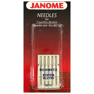 Agujas Janome Schmetz CoverPro  80/12 