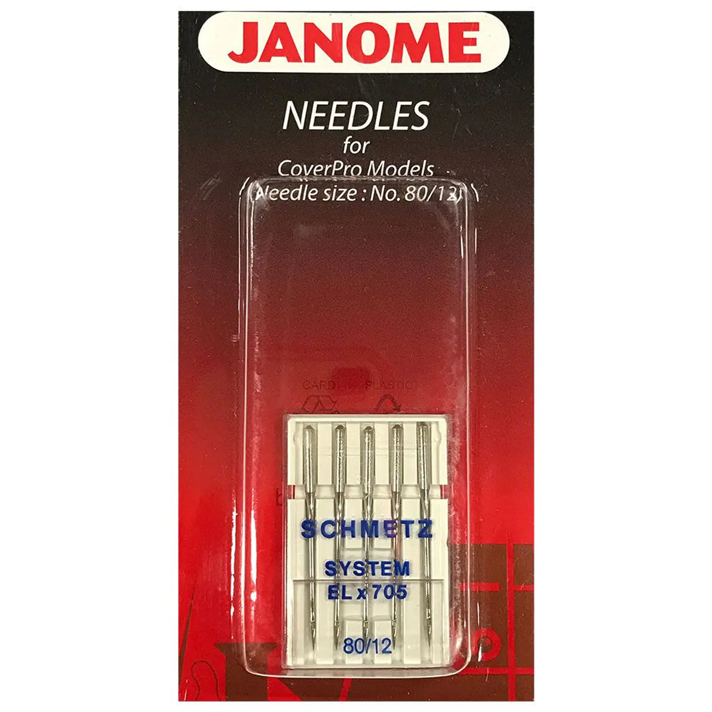 Agujas Janome Schmetz CoverPro  80/12  1