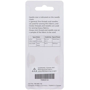 Agujas Janome Schmetz CoverPro 90/14