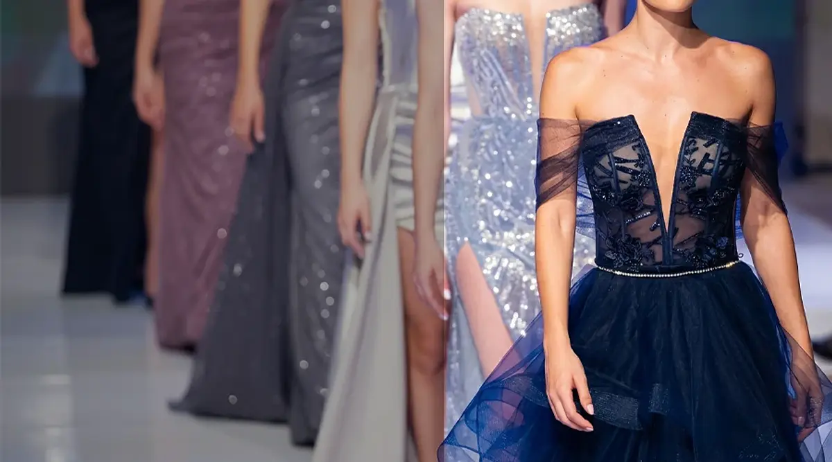 Colección de telas elegantes para vestidos de fiesta y alta costura