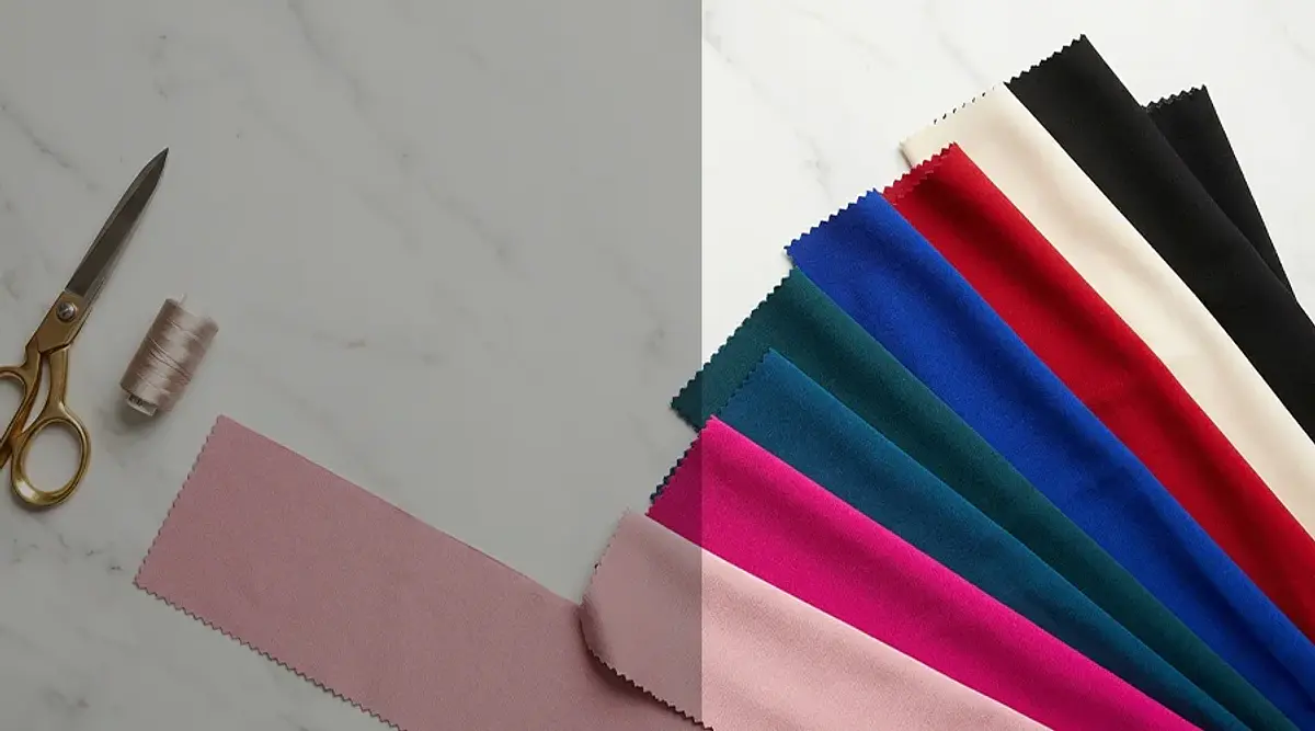 Telas lisas en oferta por metro con etiquetado de colores