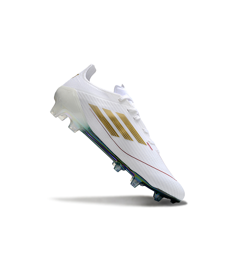  F50 Elite Laceless FG para terreno firme - Blanco/Verde/Amarillo