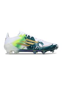  F50 Elite Laceless FG para terreno firme - Blanco/Verde/Amarillo