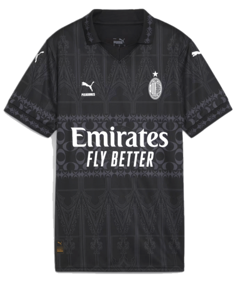 Camisa AC Milan x Pleasures 23/24 Authentic