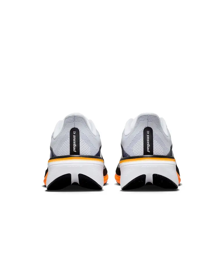 Air Zoom Pegasus 42 Color Blanco Detalles en Morado y Naranja