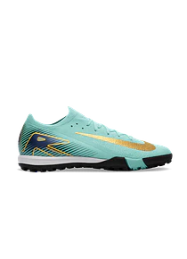Mercurial Vapor 16 Academy TF Aguamarina Detalles Dorado