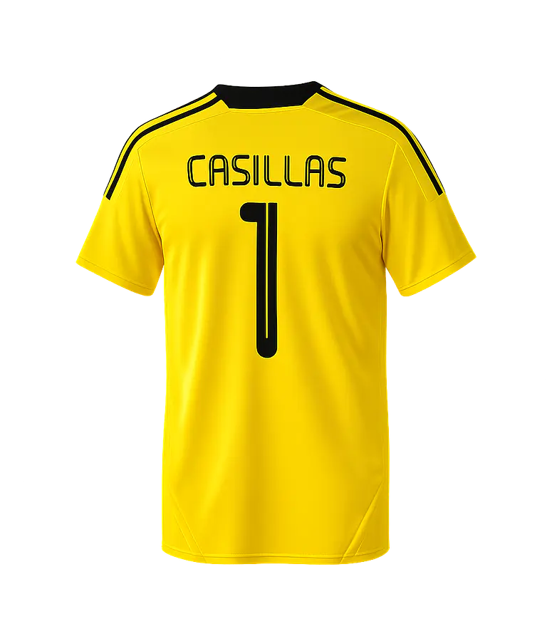 Camiseta Portero Iker Casillas Real Madrid 2011-2012 Color Amarillo