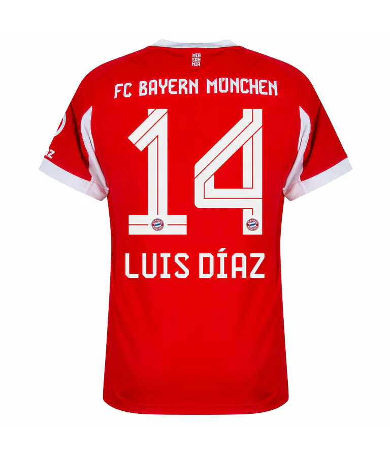 Camiseta Bayern Munich Luis Díaz 14 Local 2025-2026
