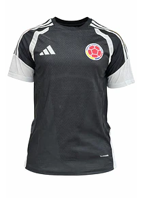 Camiseta Selección Colombia Negra / Detalles en blanco