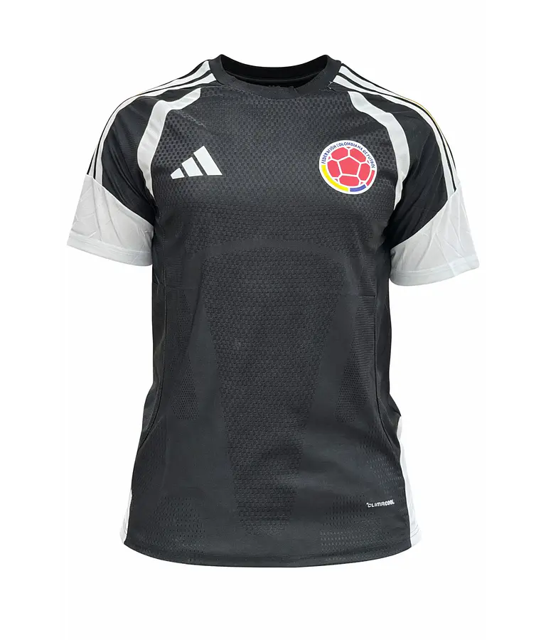 Camiseta Selección Colombia Negra / Detalles en blanco