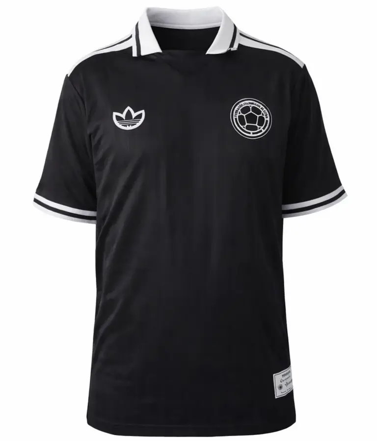 Camiseta Originals Selección Colombia Negra / Detalles en blanco