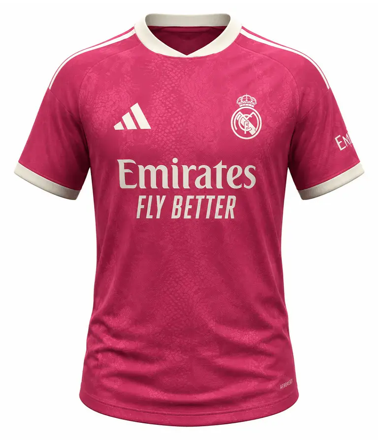 Camisa Visitante Rosa Real Madrid 2026/2027