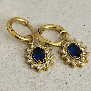 Conjunto vintage em aço azul