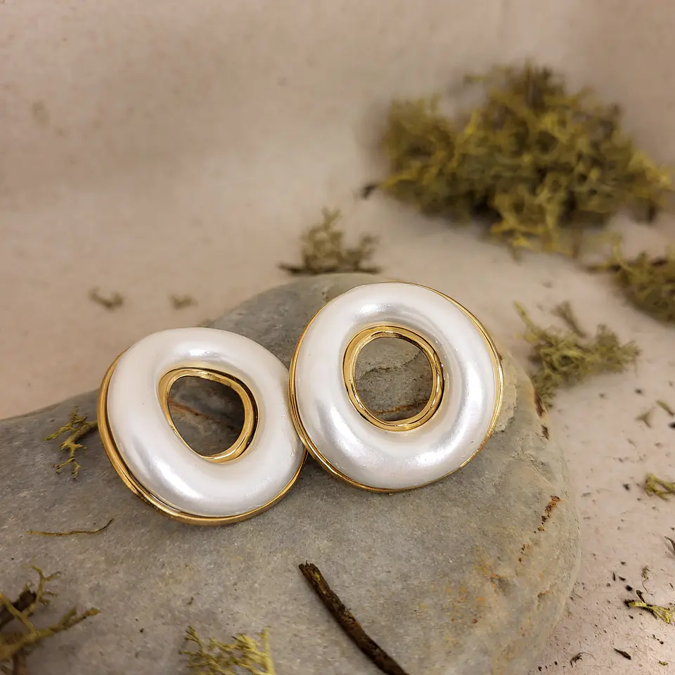 Brincos Donuts Glacé em Aço 3