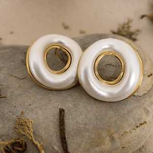 Brincos Donuts Glacé em Aço