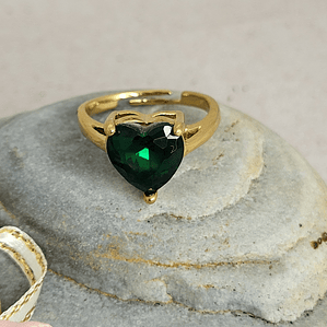 Anel Cristal Coração