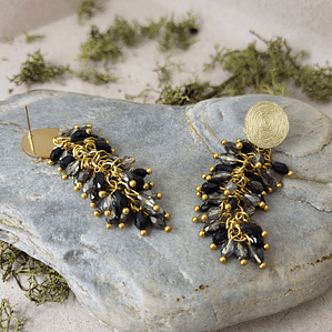 Pendentes com contas de vidro