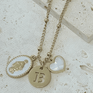 Colar Proteção Nossa Senhora das Graças com Inicial 