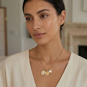 Colar Proteção Nossa Senhora das Graças com Inicial 