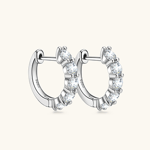 Moissanite Hoops 14k