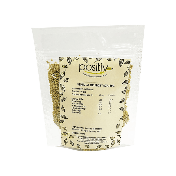 Semilla de mostaza 50gr Positiv 1