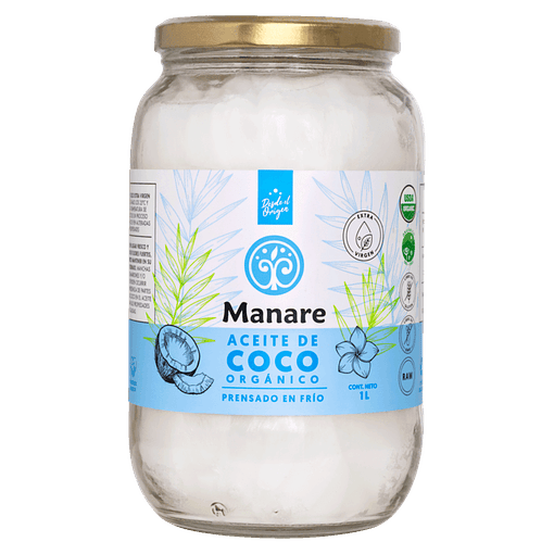 Aceite de coco Orgánico 1lt Manare